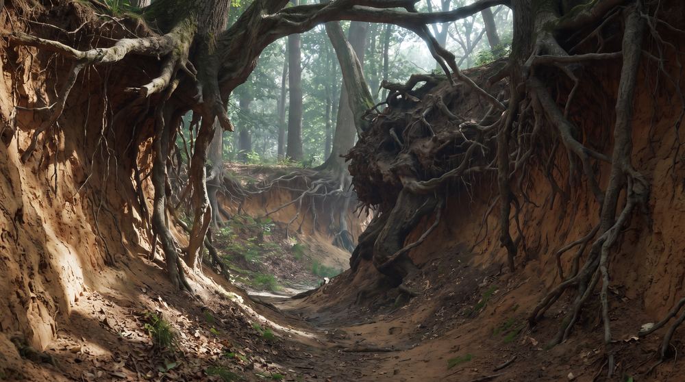 Candidate 1 — Root-lined corridor