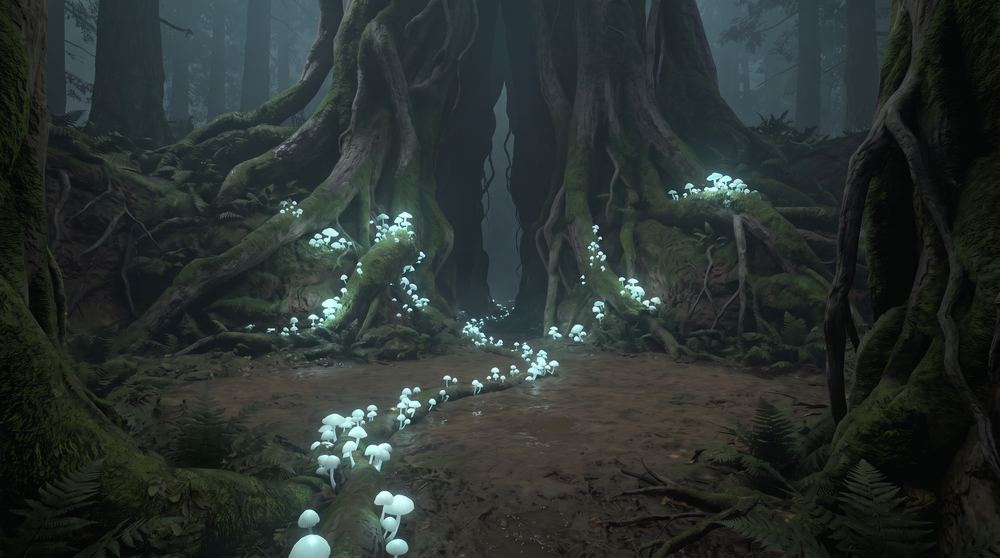 Candidate 3 — Gigantic tree/root structure with a tall dark opening