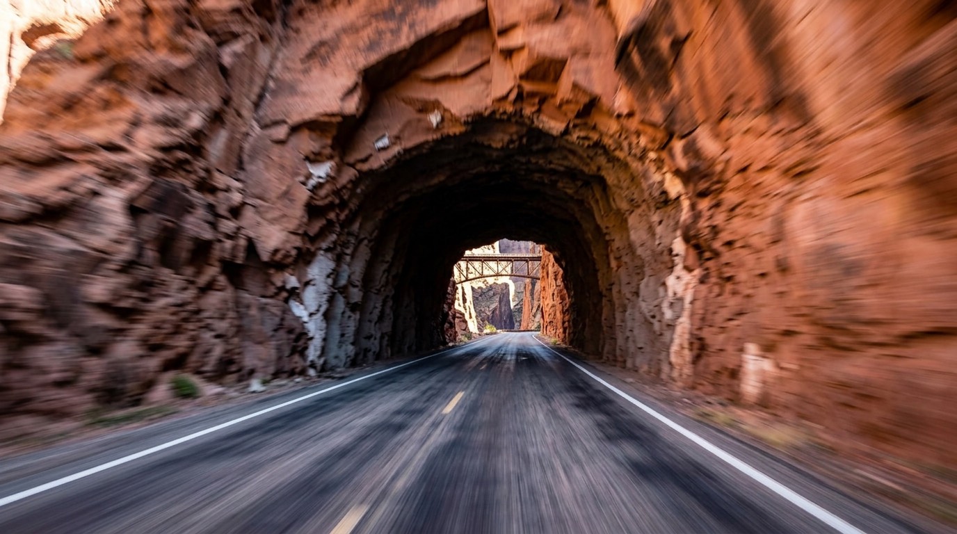 POV tunnel entrance