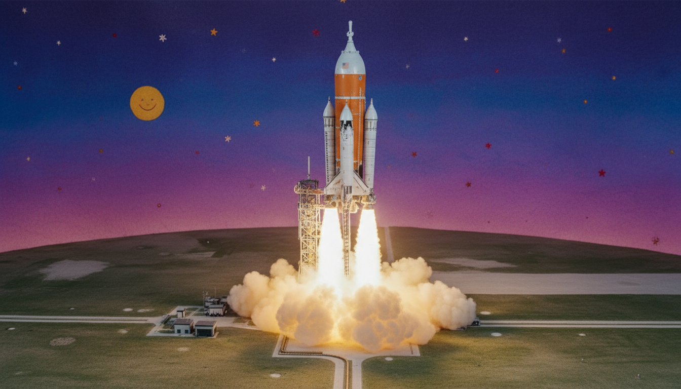 Felt Stop Motion Rocket